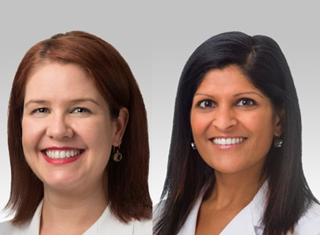 Headshots of Kaitlin Fiore, APN, FNP-BC and Anjali Pandi, PhD, MPH