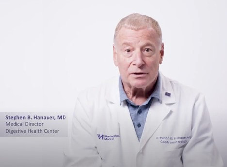 Video still of Dr. Stephen Hanauer
