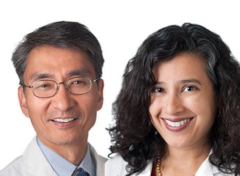 Headshots of Dr. Ikuo Hirano and Dr. Nirmala Gonsalves