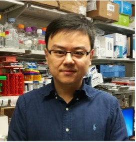 ​Lu Wang, PhD photo in lab